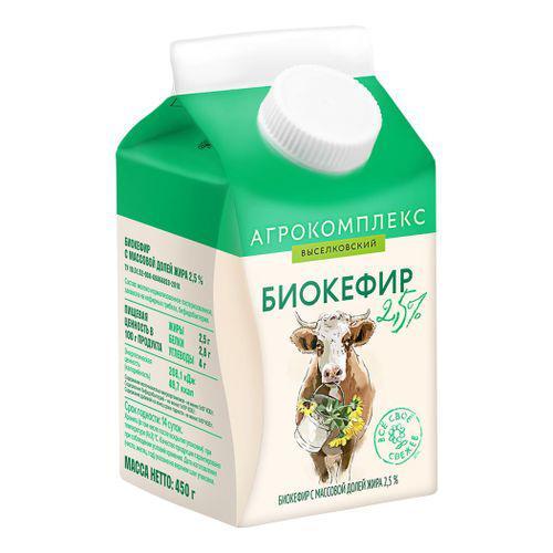 Биокефир Агрокомплекс Выселковский 2,5% 450 гр., тетра-пак