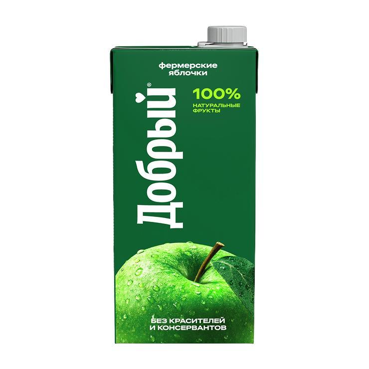 Нектар Добрый фермерские яблочки 2 л., тетра-пак