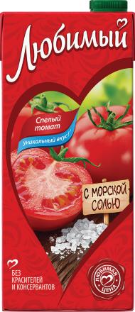 Сок Любимый Сад томатный, 1 л., тетра-пак