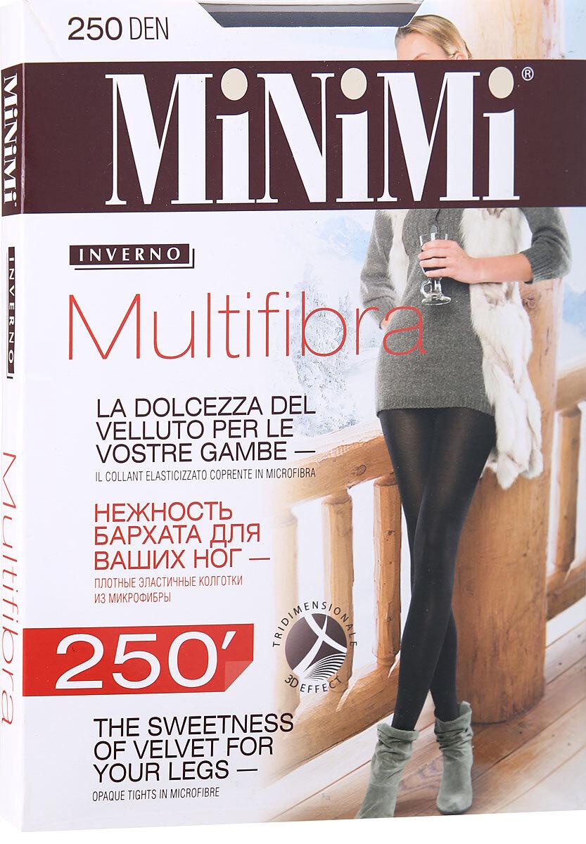 Колготки женские Minimi Multifibra 250 Den Nero, 100 гр., бумажная упаковка