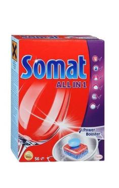 Таблетки Somat All In1 Power Booster для посудомоечных машин 56шт
