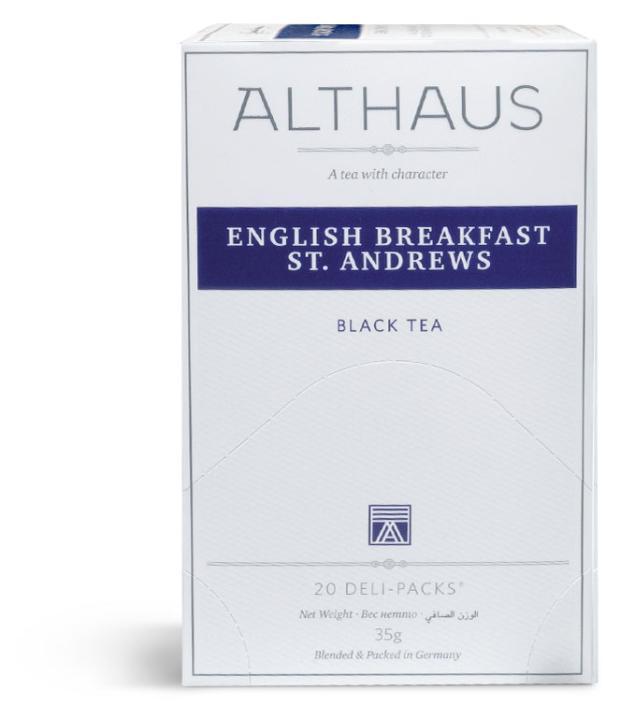 Чай Althaus English Breakfast Английский завтрак черный 20 пакетиков 35 гр., картон