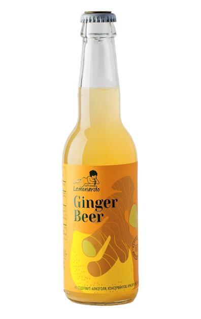 Лимонад Lemonardo Ginger Beer Имбирный без сахара 330 мл., стекло