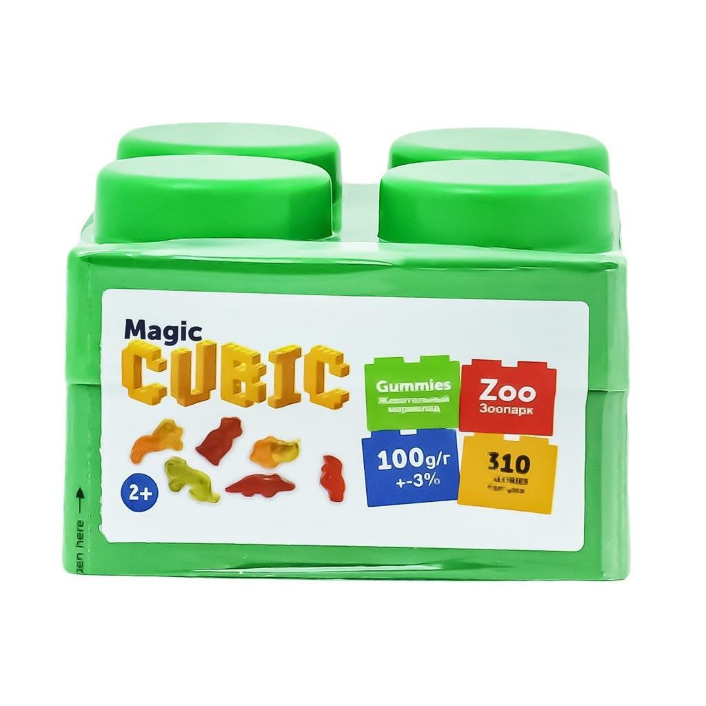 Мармелад жевательный Smello Magic Cubic Зеленый Зоопарк 100 гр., ПЭТ