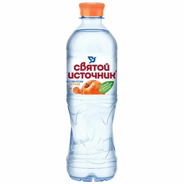 Вода негазированная Святой Источник персик 500 мл., ПЭТ