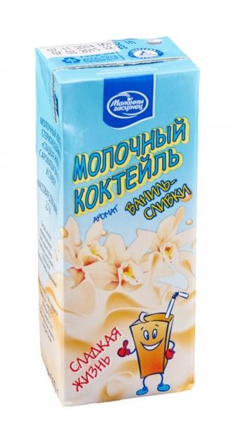 Молочный коктейль Сладкая жизнь Ваниль-сливки 2,5% 210 мл., тетра-пак