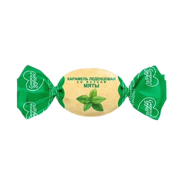 Карамель леденцовая Сладкая Душа мята 1 кг., флоу-пак
