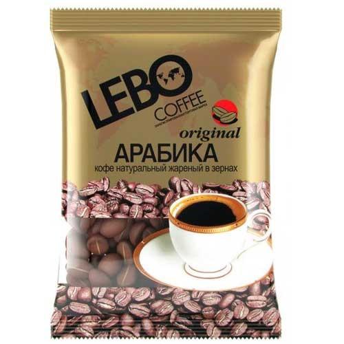 Кофе в зернах Lebo Original Арабика 100 гр., флоу-пак