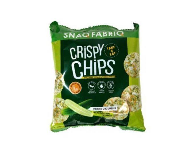 Чипсы Snaq Fabriq Crispy Chips Малосольные огурчики цельнозерновые  50 гр., флоу-пак