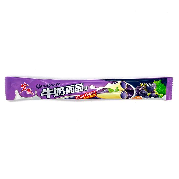 Жевательная конфета Goodtaste Sour grape and Milk 13 гр., флоу-пак