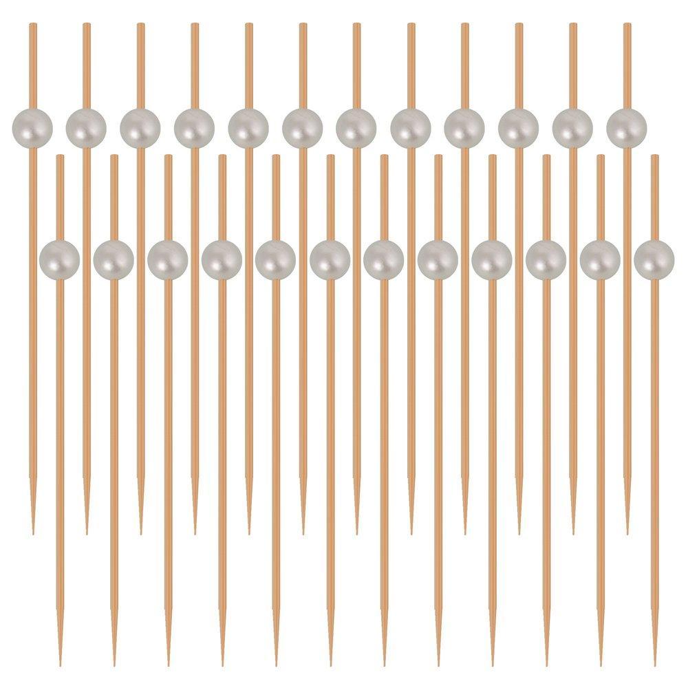 Шпажки для канапе Мультидом бусинки 24 штуки 12 см., пакет