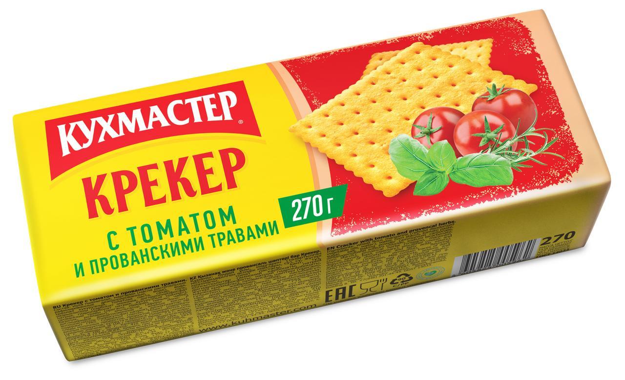 Печенье Кухмастер крекер с томатом и прованскими травами 270 гр., обертка