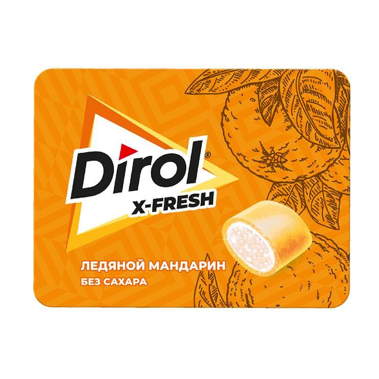 Резинка жевательная Dirol X-Fresh Ледяной мандарин 16 гр., обертка
