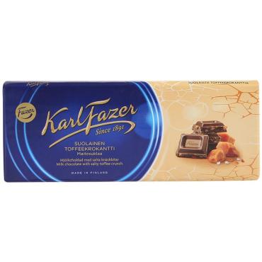 Шоколад Karl Fazer с крошкой из соленой мягкой карамели