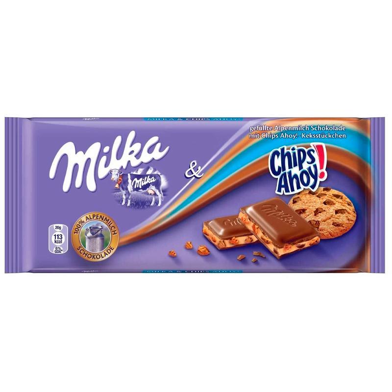 Шоколад Milka Chips Ahoy молочный 100 гр., флоу-пак