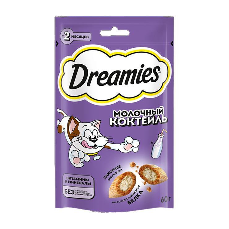 Лакомство для кошек Dreamies с добавлением молока 60 гр., пауч