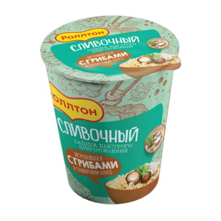 Лапша быстрого приготовления Роллтон с грибами в сливочном соусе 70 гр., стакан