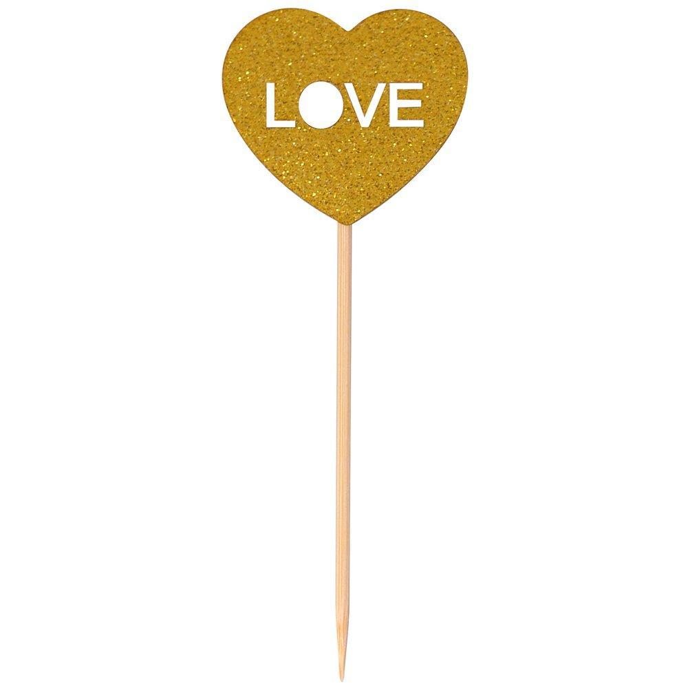 Топпер для украшения Мультидом любовь 4х12 см 6 штук., пакет