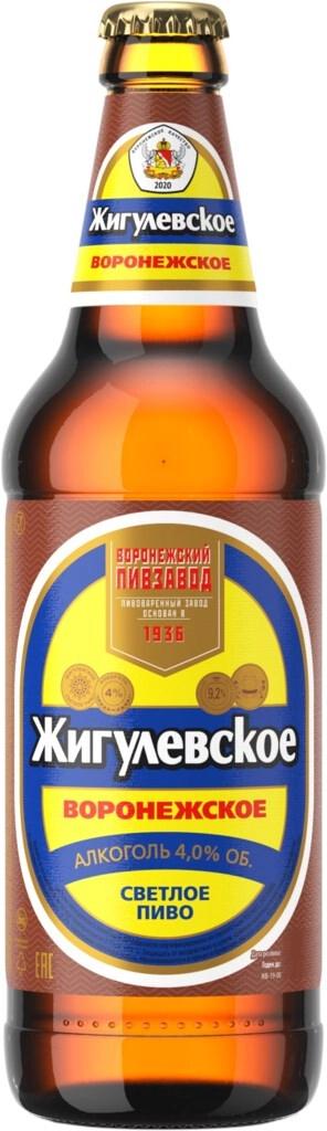 Пиво Воронежское Жигулевское, 470 мл., стекло