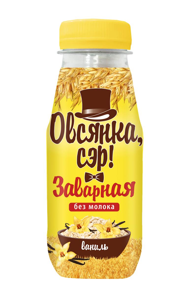 Напиток без молока заварной овсяный, ваниль, Овсянка, сэр, 250 гр, ПЭТ ...