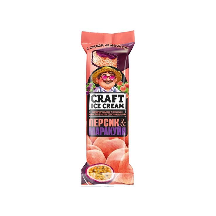 Мороженое Craft Ice Cream батончик персик маракуйя 80 гр., флоу-пак