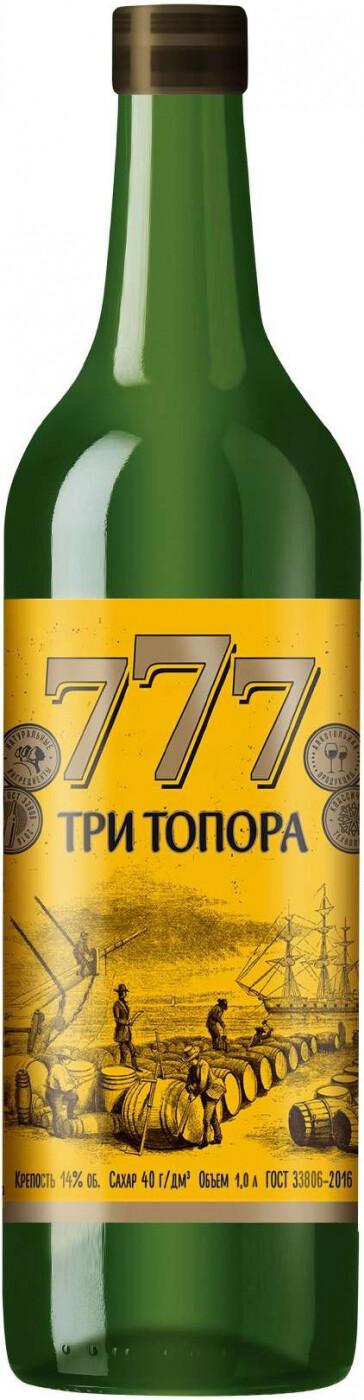 Плодовая алкогольная продукция полусладкая ТРИ ТОПОРА 14% 1 л., стекло