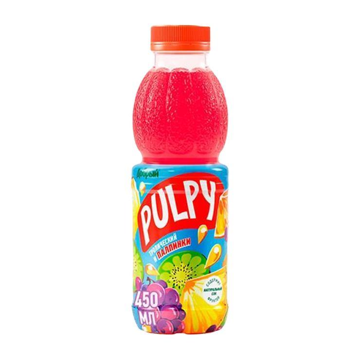 Напиток сокосодержащий Pulpy тропический с мякотью 450 мл., ПЭТ