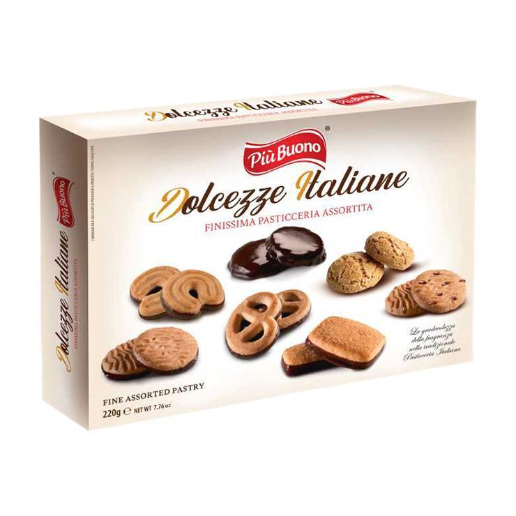 Печенье Piu Buono Dolcezze Italiane ассорти 220 гр., картон
