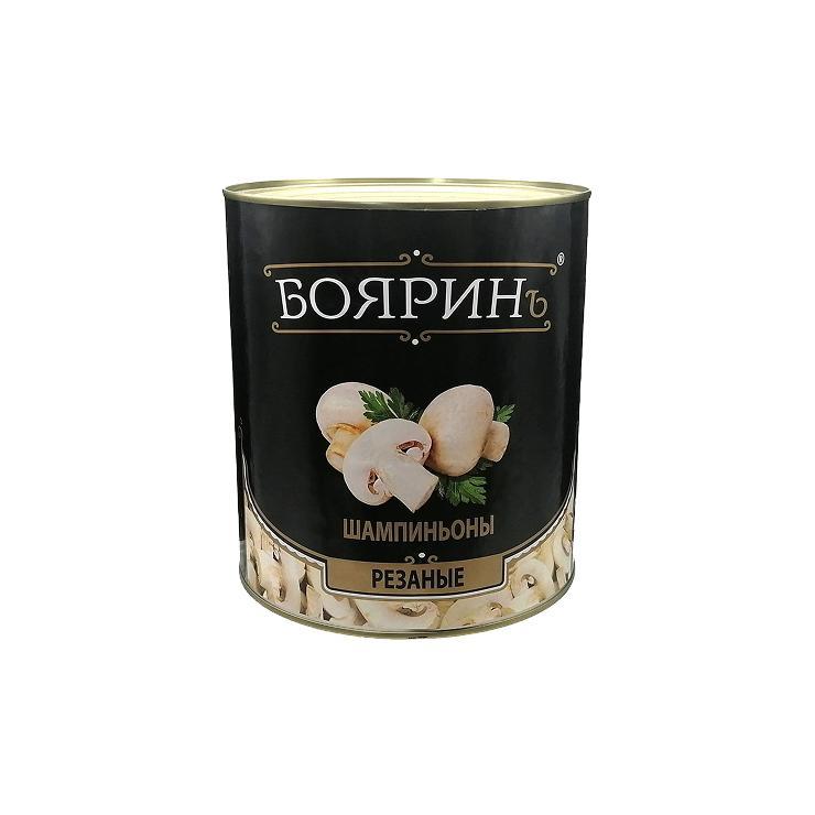 Шампиньоны Бояринъ резаные 3,1 л., ж/б