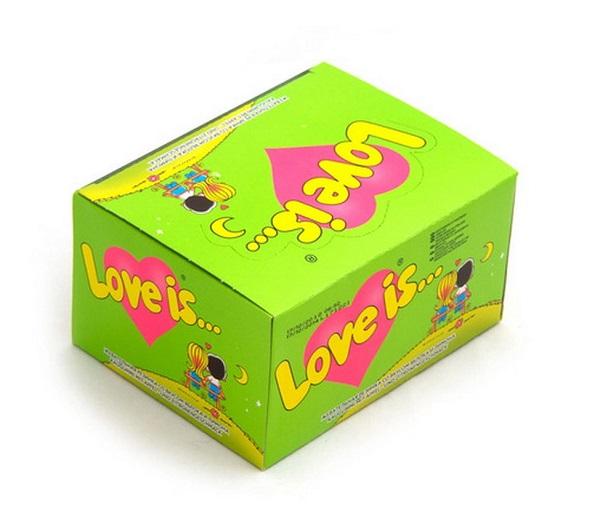 Резинка жевательная Love is Яблоко-Лимон 4,2 гр., бумага