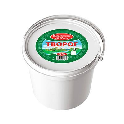 Творог Деревенское подворье 9% 5 кг., ведро