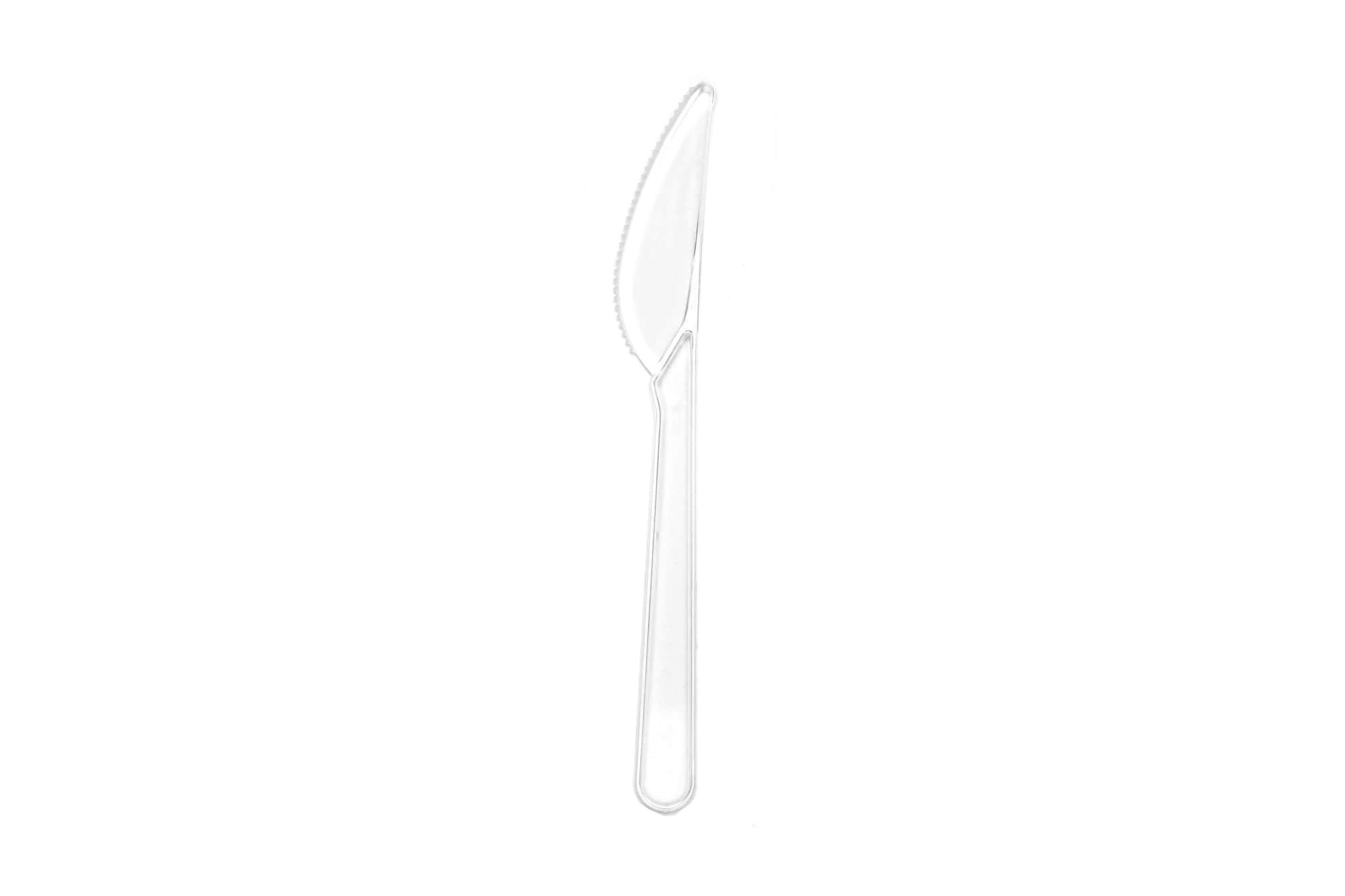 Нож столовый АСД прозрачный 180мм Кристалл 50 штук, пластиковый пакет