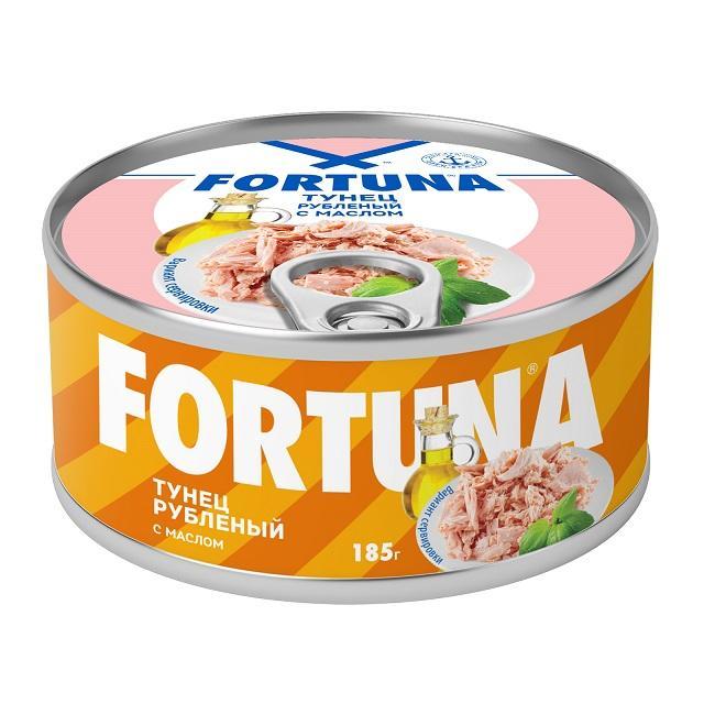 Тунец Fortuna рубленый в масле, 185 гр., ж/б