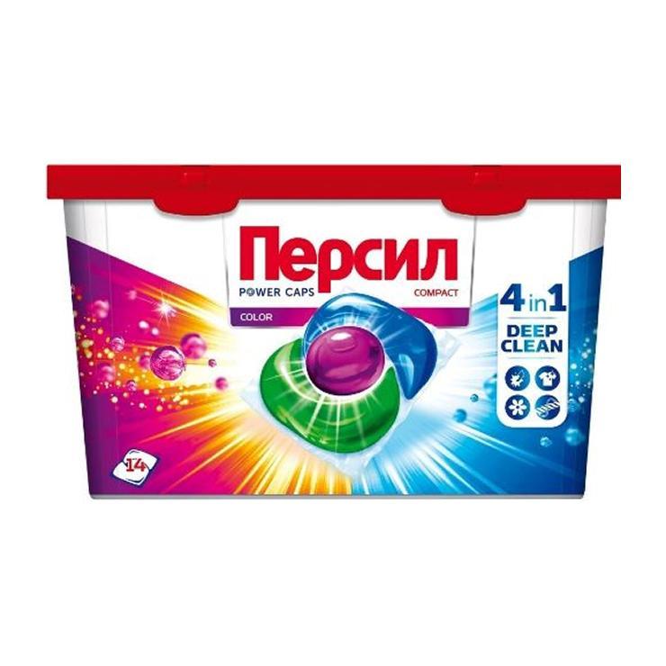 Капсулы для стирки Персил power color 4в1 14 шт., ПЭТ