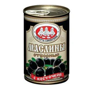 Маслины Скатерть-Самобранка без косточки отборные, 300 гр., ж/б