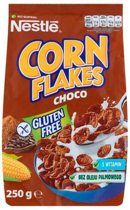 Завтрак сухой Nestle Corn Flakes шоколад 250 гр., флоу-пак