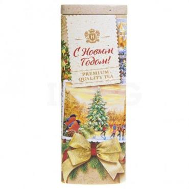 Чай черный с ароматом бергамота Hyleys, Новогодние каникулы 75 гр., подарочная упаковка