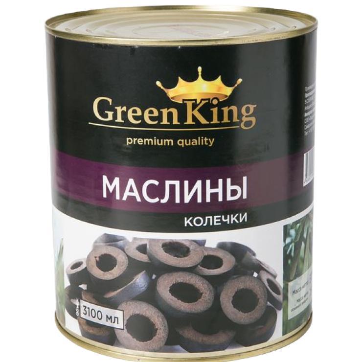 Маслины Green King без косточек 3100 мл., ж/б