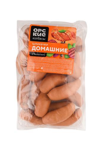 Шпикачки Орский Мясокомбинат Домашние н/о з/с 1,3 кг., натуральная оболочка