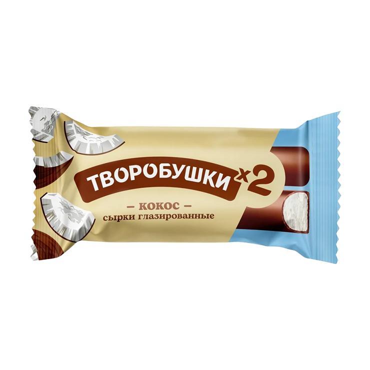 Сырок глазированный Творобушки кокосовая стружка твикс 23% 45 гр., флоу-пак