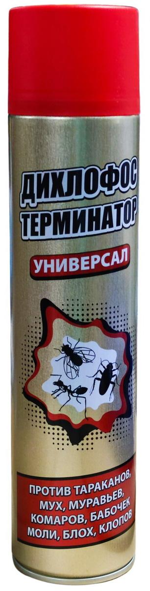 Дихлофос Terminator от летающих и ползающих насекомых, 600 мл., аэрозольная упаковка