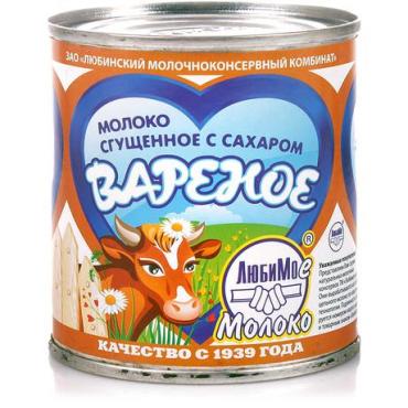 Сгущенное молоко ЛюбиМое Молоко Вареное 8,5%, 380 гр., ж/б