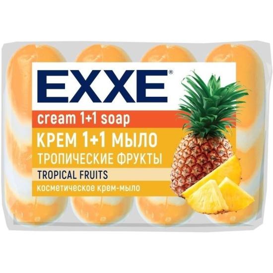 Крем-мыло EXXE 1+1 Тропические фрукты 4 шт., 300 гр., флоу-пак