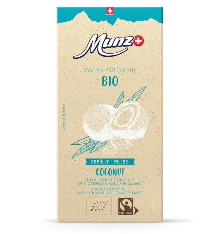 Шоколад MUNZ Organic Горький с кокосом 100 гр., картон