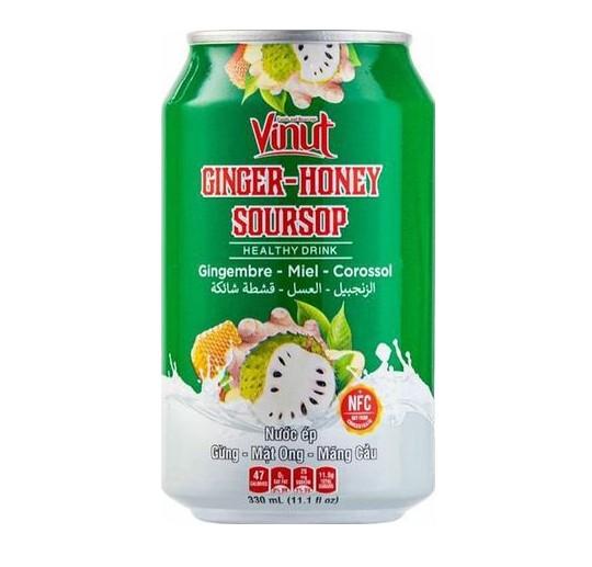 Напиток сокосодержащий Vinut Ginger-Honey Soursop 300 мл., ж/б