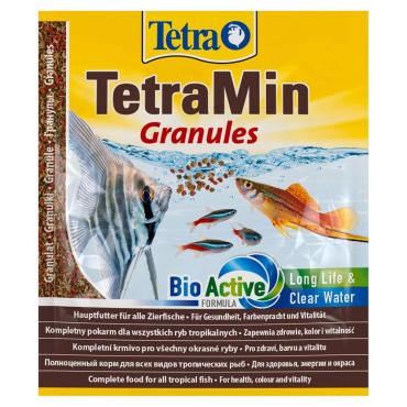 Корм Tetra Min Granules для всех видов рыб в гранулах, 15 гр., картон