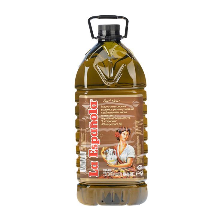 Масло оливковое La Espanola рафинированное с добавлением нерафинированного 5 л., ПЭТ