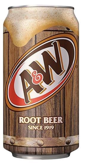 Напиток газированный A&W Root Beer Корневое пиво 355 мл., ж/б