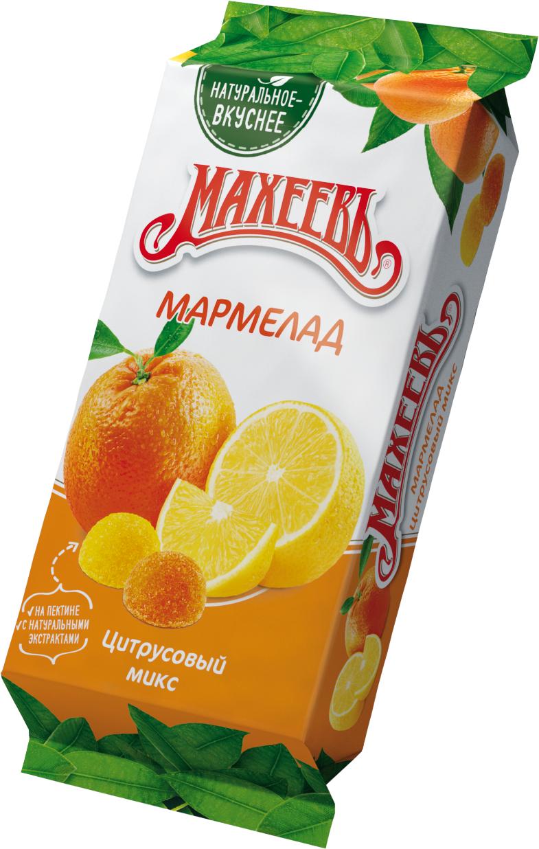 Мармелад желейный фруктовый микс Махеевъ, 250 гр., флоу-пак