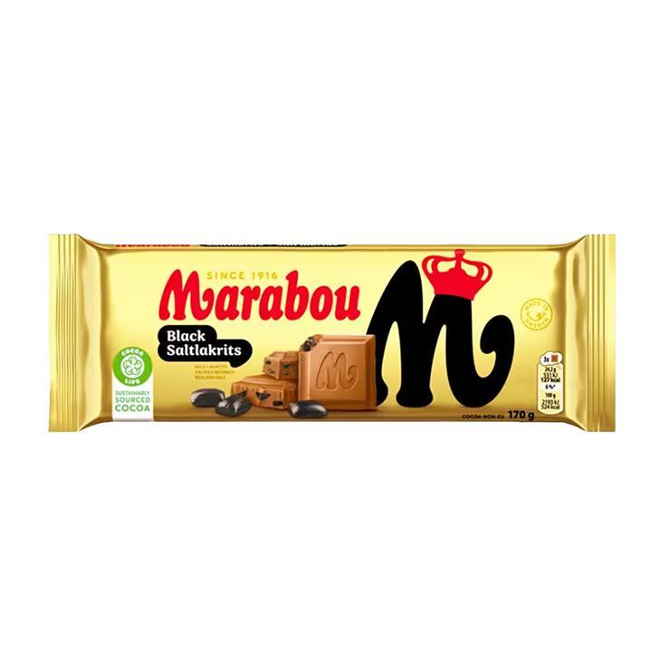 Шоколад Marabou Black Saltlakrits 170 гр., флоу-пак